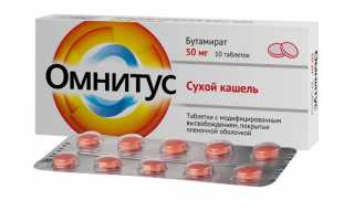Эффективное лечение кашля с применением сиропа или таблеток Омнитус
